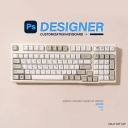 PS Designer for WIN / MAC 104+28 Cherry MX PBT Dye-subbed Keycaps Set for Mechanical Gaming Keyboard Japanese